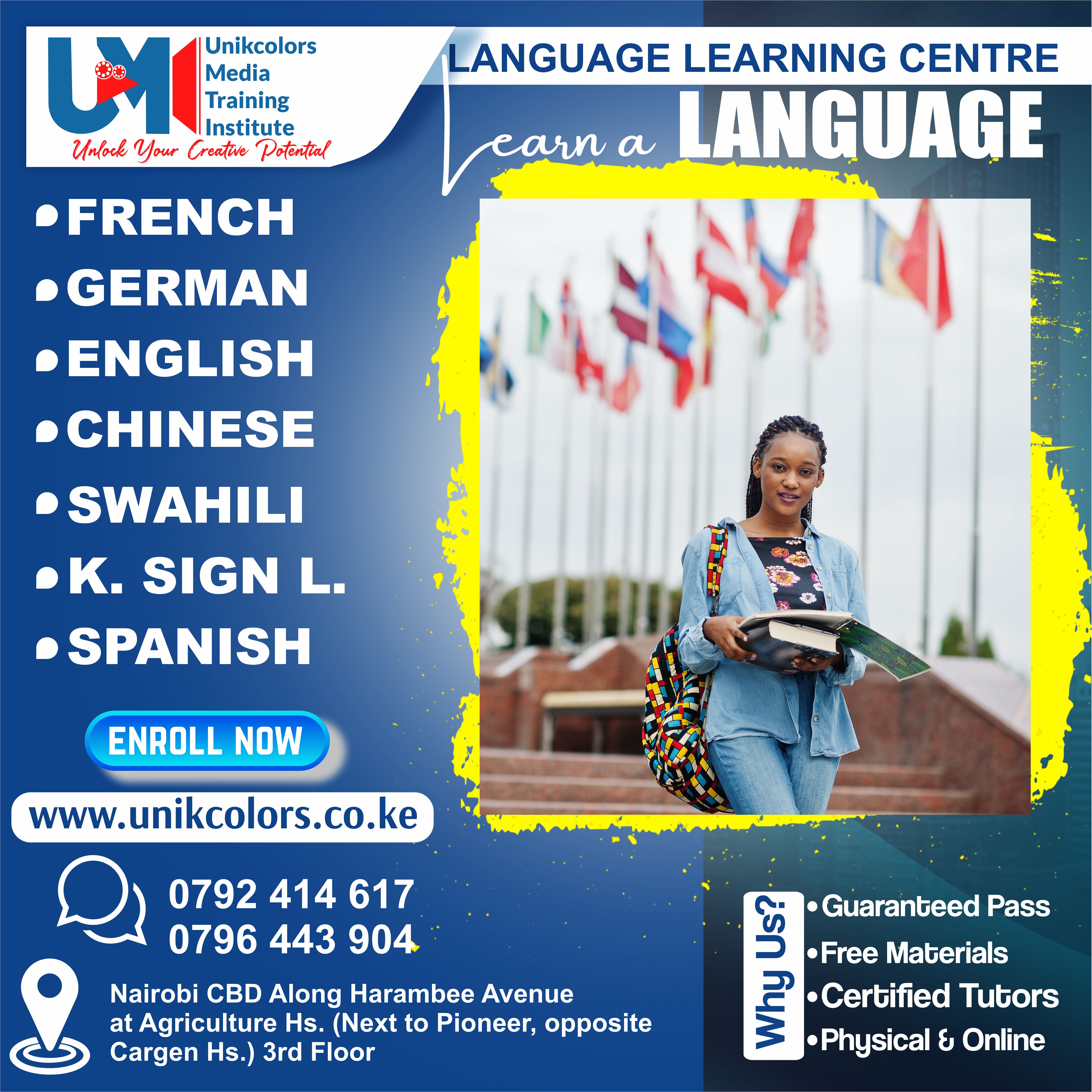 LANGUAGE TRAINING CENTRE - GERMAN | ENGLISH | FRENCH | CHINESE | SPANISH | SWAHILI | KENYA SIGN LANG